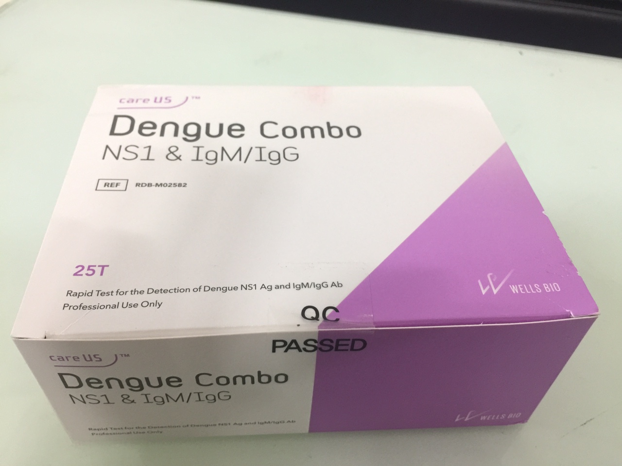 Test xét nghiệm sốt xuất huyết Dengue Combo NS1 & IgM/IgG. Wellsbio/ Hàn Quốc